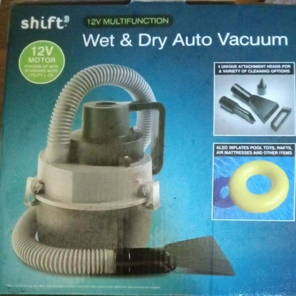 Gray and Black Auto Vacuum for Wet and Dry Cleaning